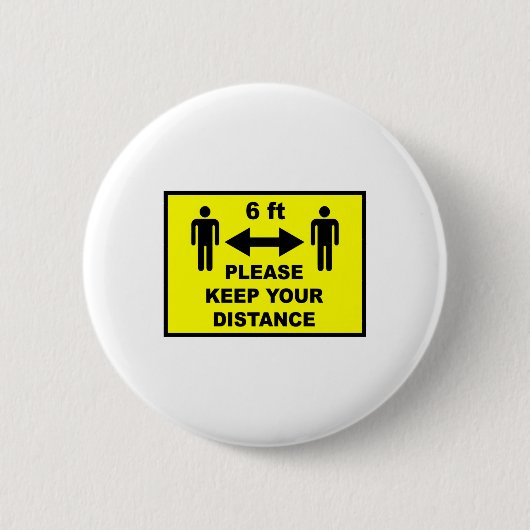 Badge Rond 5 Cm Distances sociales (Devant)
