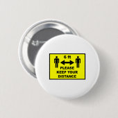 Badge Rond 5 Cm Distances sociales (Devant & derrière)