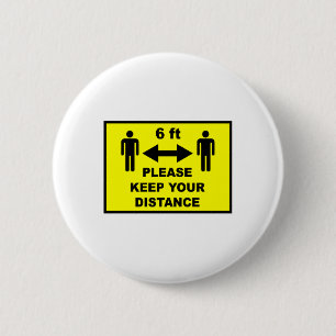 Badge Rond 5 Cm Distances sociales