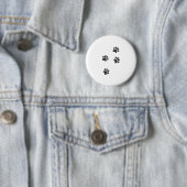 Badge Rond 5 Cm Distresse Chien Paw Traces (En situation)