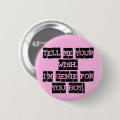 Badge Rond 5 Cm Dites-moi votre souhait (Devant & derrière)