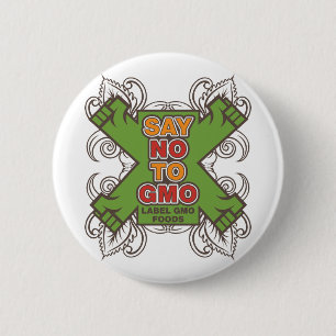 Badge Rond 5 Cm Dites non à GMO