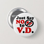 Badge Rond 5 Cm Dites non à la Saint Valentin (Devant & derrière)