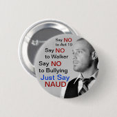 Badge Rond 5 Cm Dites NON au marcheur - dites juste NAUD ! (Devant & derrière)