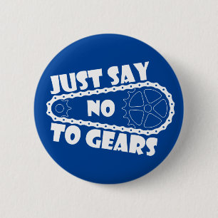 Badge Rond 5 Cm Dites Non Aux Engrenages