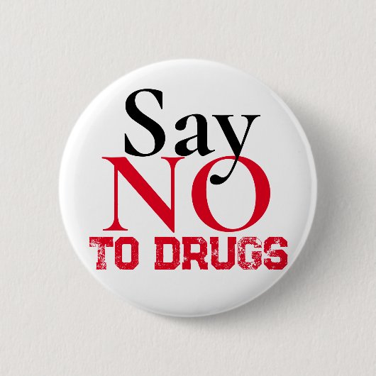 Badge Rond 5 Cm Dites non aux médicaments - Sticker simple (Devant)