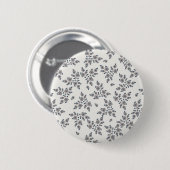 Badge Rond 5 Cm Ditsy Florals in Grey (Devant & derrière)