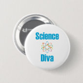 Badge Rond 5 Cm Diva atomique de la Science (Devant & derrière)