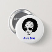 Badge Rond 5 Cm Diva d'Afro (Devant & derrière)