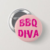 Badge Rond 5 Cm Diva de BBQ (Devant & derrière)