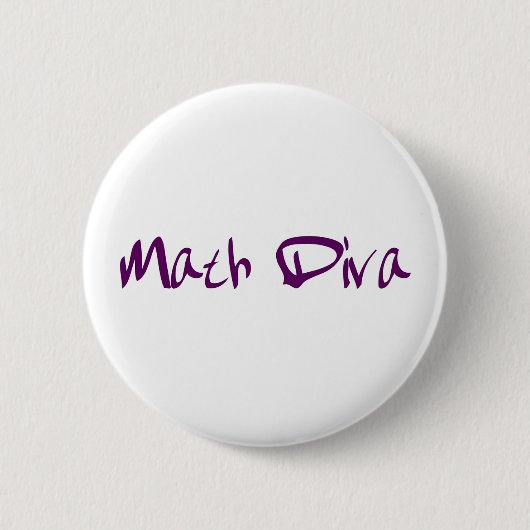 Badge Rond 5 Cm Diva de maths (Devant)