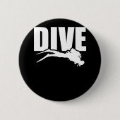 Badge Rond 5 Cm Dive Love Scuba Diving Explorer (Devant)