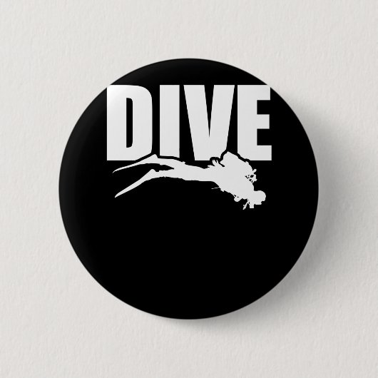 Badge Rond 5 Cm Dive Love Scuba Diving Explorer (Devant)
