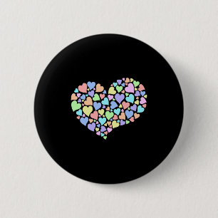 Badge Rond 5 Cm Diversité Coeurs Rainbow Coeur Amour Paix Unité