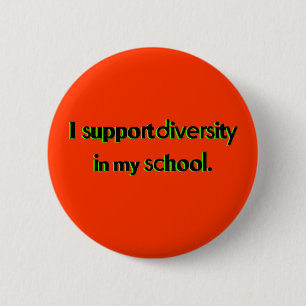 Badge Rond 5 Cm Diversité dans mon bouton scolaire