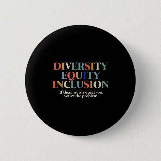 Badge Rond 5 Cm Diversity Equity Inclusion (Devant)