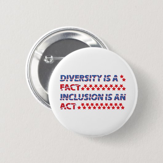 Badge Rond 5 Cm diversity is a fact. inclusion is an act. (Devant & derrière)