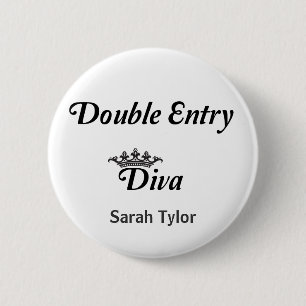 Badge Rond 5 Cm Divina de la double entrée