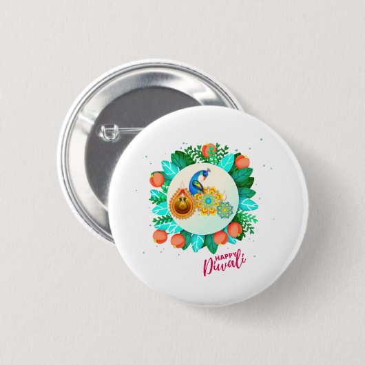 BADGE ROND 5 CM DIWALI (Devant & derrière)