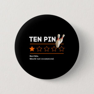 Badge Rond 5 Cm Dix broches Un StarReview Horrible Ne Recommandera
