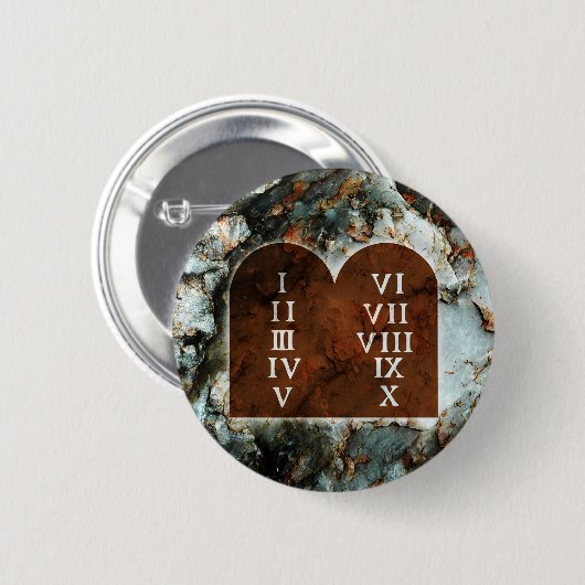 Badge Rond 5 Cm Dix commandements (Devant & derrière)