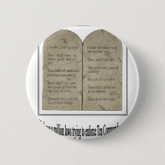 Badge Rond 5 Cm Dix commandements avec la citation