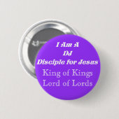 Badge Rond 5 Cm DJ-Disciple Pour Jésus_ (Devant & derrière)