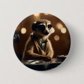 Badge Rond 5 Cm DJ Meerkat, (Devant)