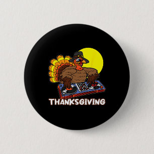 Badge Rond 5 Cm DJ Turquie Thanksgiving Day Cool Fall Dance Music 
