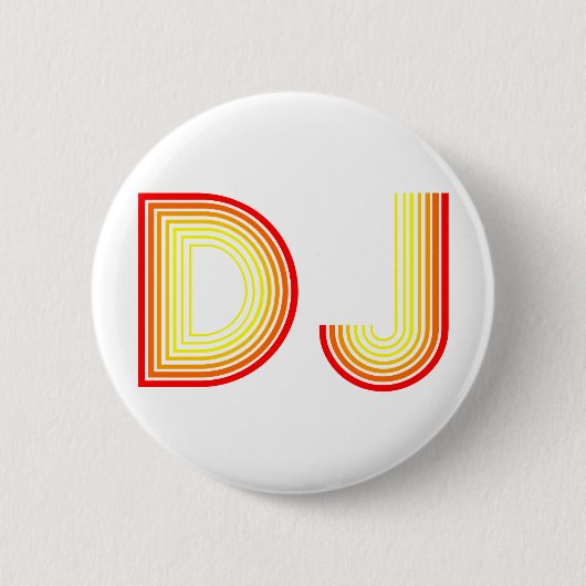 Badge Rond 5 Cm DJ vintage (Devant)