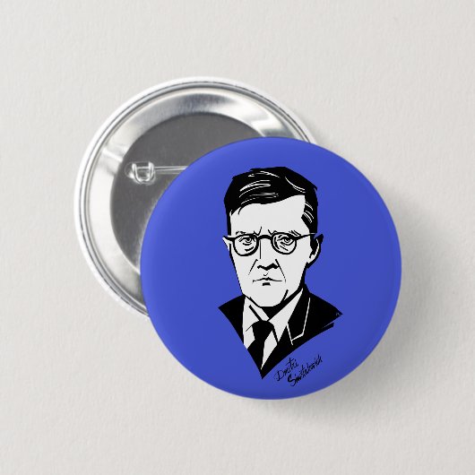 Badge Rond 5 Cm Dmitri Shostakovich (Devant & derrière)