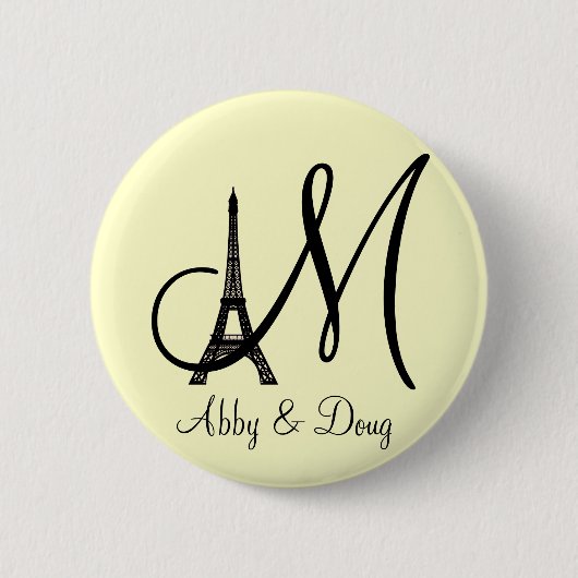 Badge Rond 5 Cm do-it-yourself Monogram Eiffel (Devant)