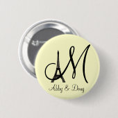 Badge Rond 5 Cm do-it-yourself Monogram Eiffel (Devant & derrière)