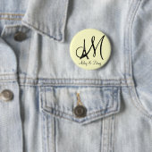 Badge Rond 5 Cm do-it-yourself Monogram Eiffel (En situation)