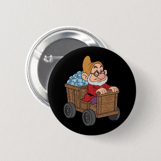 Badge Rond 5 Cm Doc Snow White Mining Cart Diamond Art (Devant & derrière)