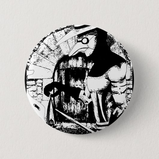 Badge Rond 5 Cm Docteur Button de peste (Devant)