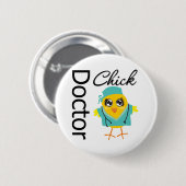 Badge Rond 5 Cm Docteur Chick (Devant & derrière)