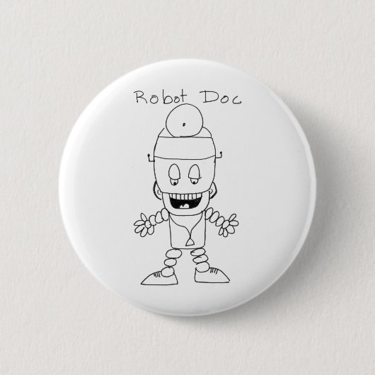 Badge Rond 5 Cm Docteur de robot (Devant)
