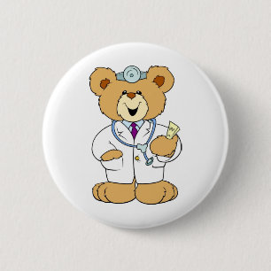 Badge Rond 5 Cm Docteur d'ours de nounours