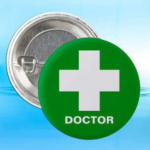Badge Rond 5 Cm Doctor & First Aid, Ambulance, Medic