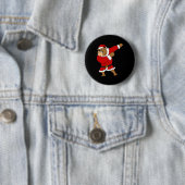 Badge Rond 5 Cm Dog de Christmas (En situation)