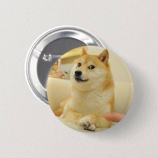 Badge Rond 5 Cm Doge (Devant & derrière)