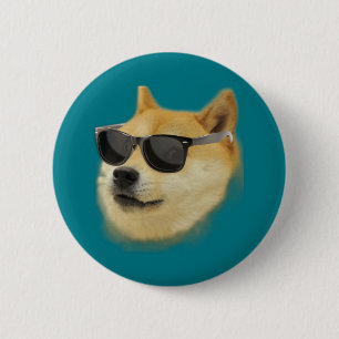 Badge Rond 5 Cm Doge avec lui