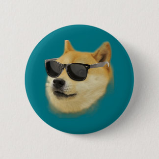 Badge Rond 5 Cm Doge avec lui