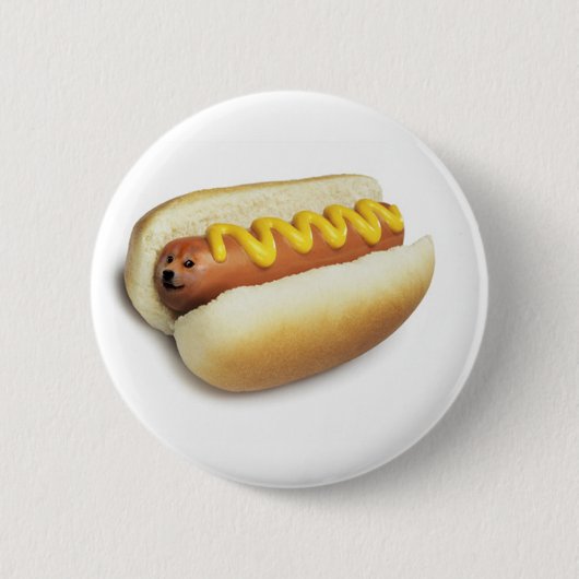 Badge Rond 5 Cm Doge chaud Meme (Devant)