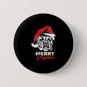 Badge Rond 5 Cm Dogmas English Bulldog Noël