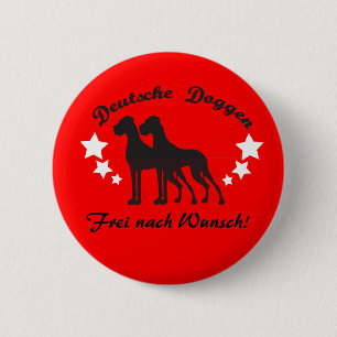 Badge Rond 5 Cm Dogues allemands