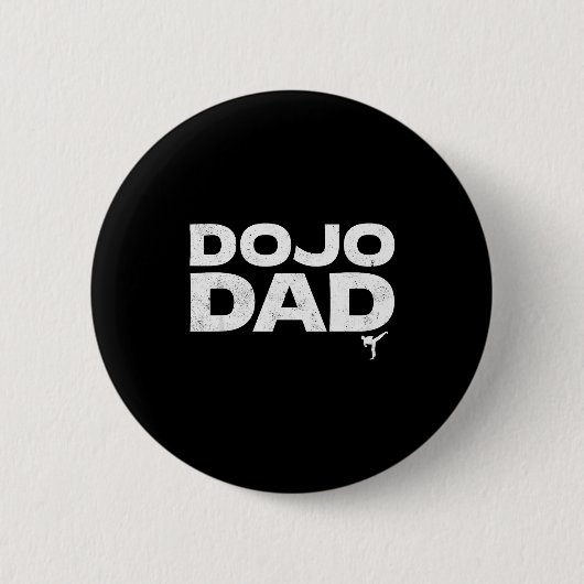 Badge Rond 5 Cm Dojo Dad Martial Arts Funny Father's Day Gift For  (Devant)