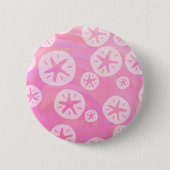 Badge Rond 5 Cm Dollar de sable blanc et rose (Devant)