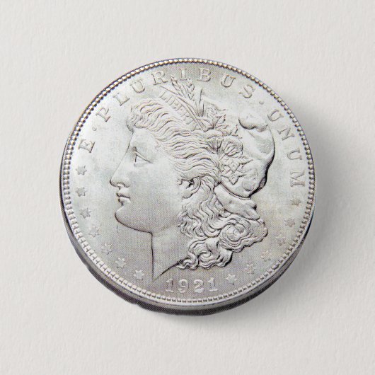 BADGE ROND 5 CM DOLLAR MORGAN SILVER (Devant)